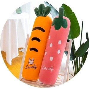 Long pillow in strawberry carrot legs long pillow sleeping pillow