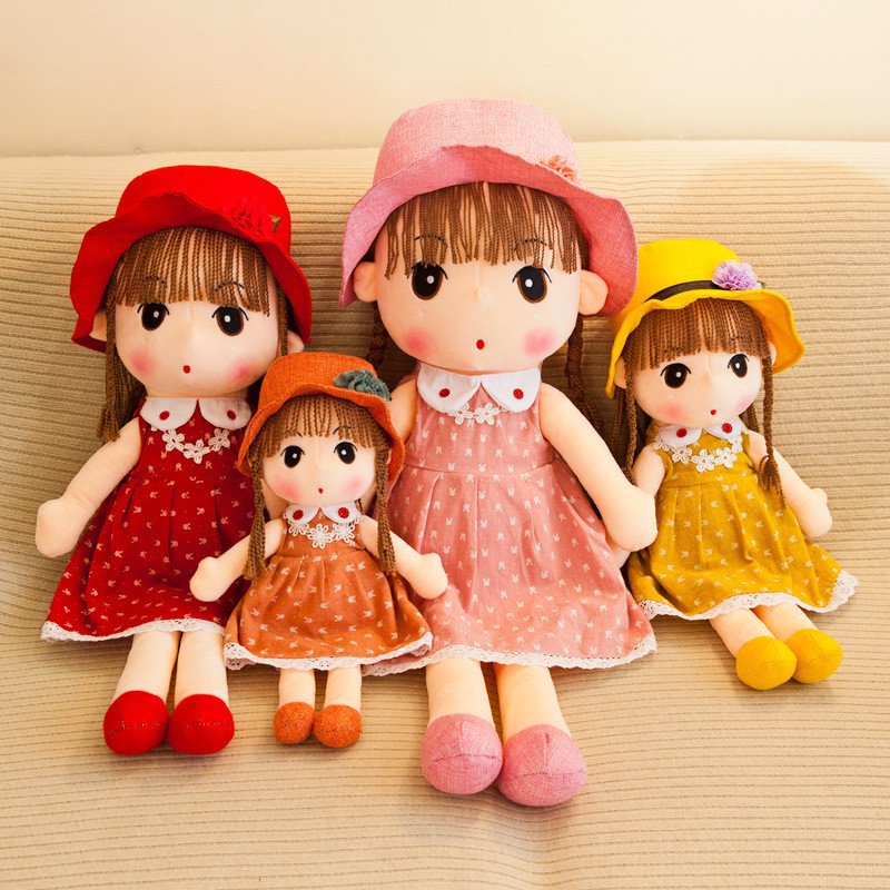Cute cartoon princess plush toy doll for children and girls