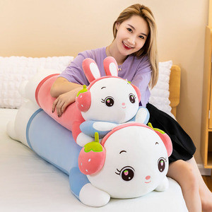 Headset Rabbit Plush Toys Stuffed Animals Side Pillow