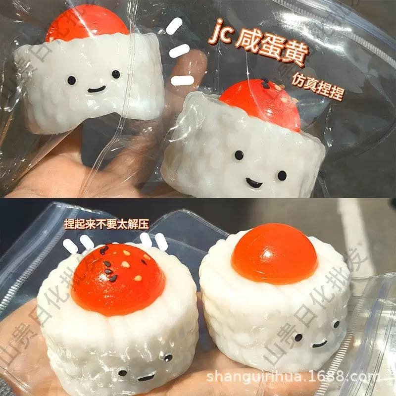 Stress Relief Squeeze Toys Small Size Egg Yolk Squishy Novelties for Birthday Gifts