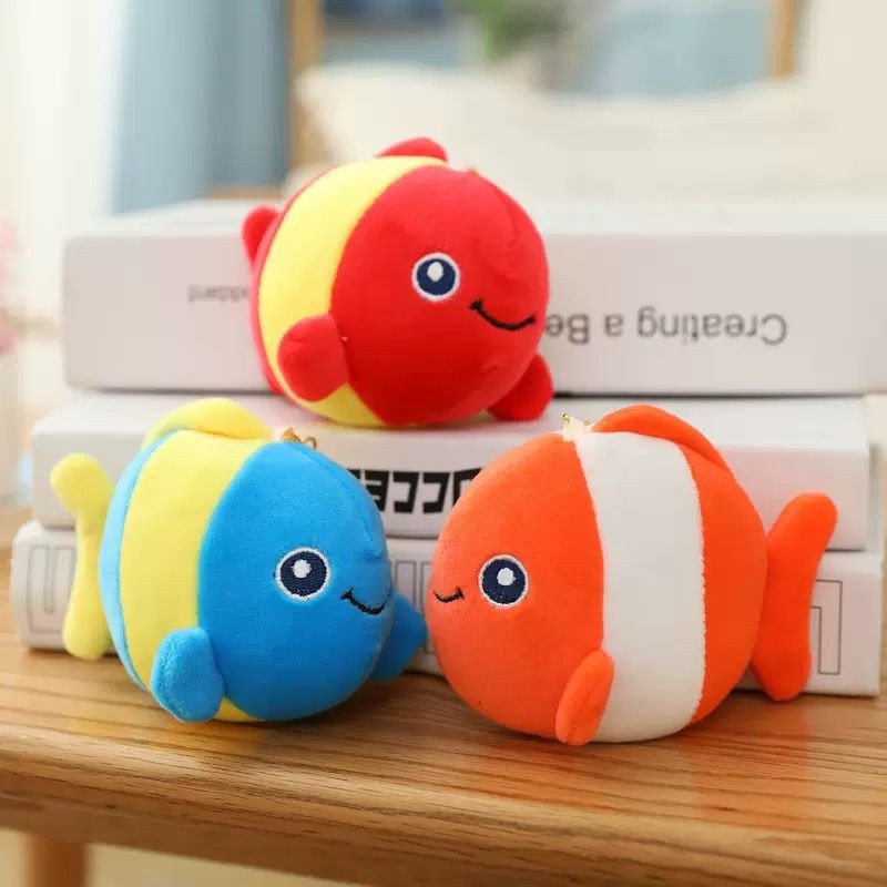 small simulation fish doll grab machine doll cute clown fish plush toy