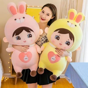 Cute bunny doll plush toy super cute big eyes bunny doll for Valentine's Day gift