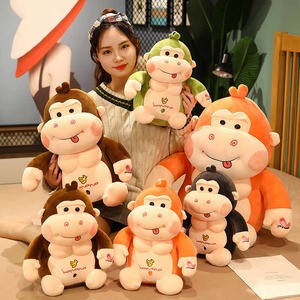 Huggable Cartoon Plush Toys Monkey Stuffed Soft Gorilla Animal Dolls for Kids Gifts