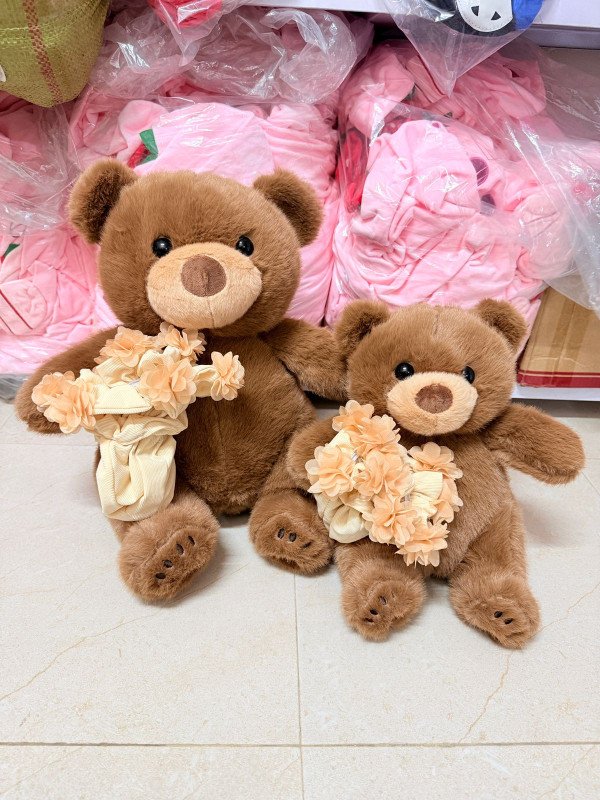 Cartoon headband bouquet teddy bear doll