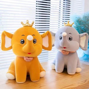 Elephant Plush Toy Stuffed Animals With Crowns soft toys