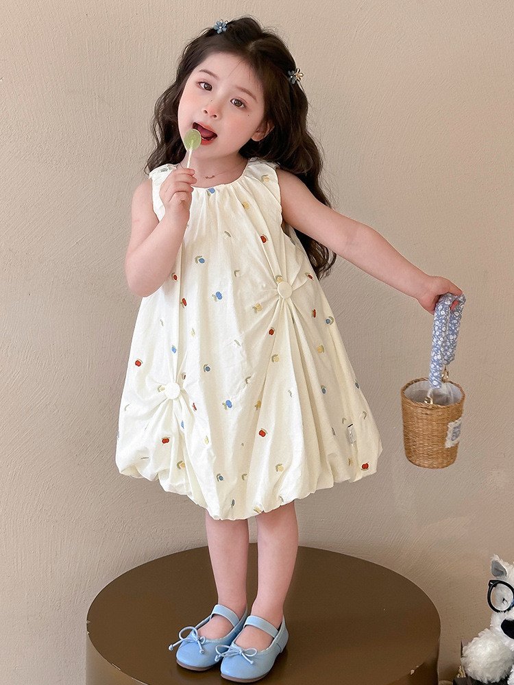 Summer dresses new style baby princess dress, children's skirt, sleeveless tulip skirt