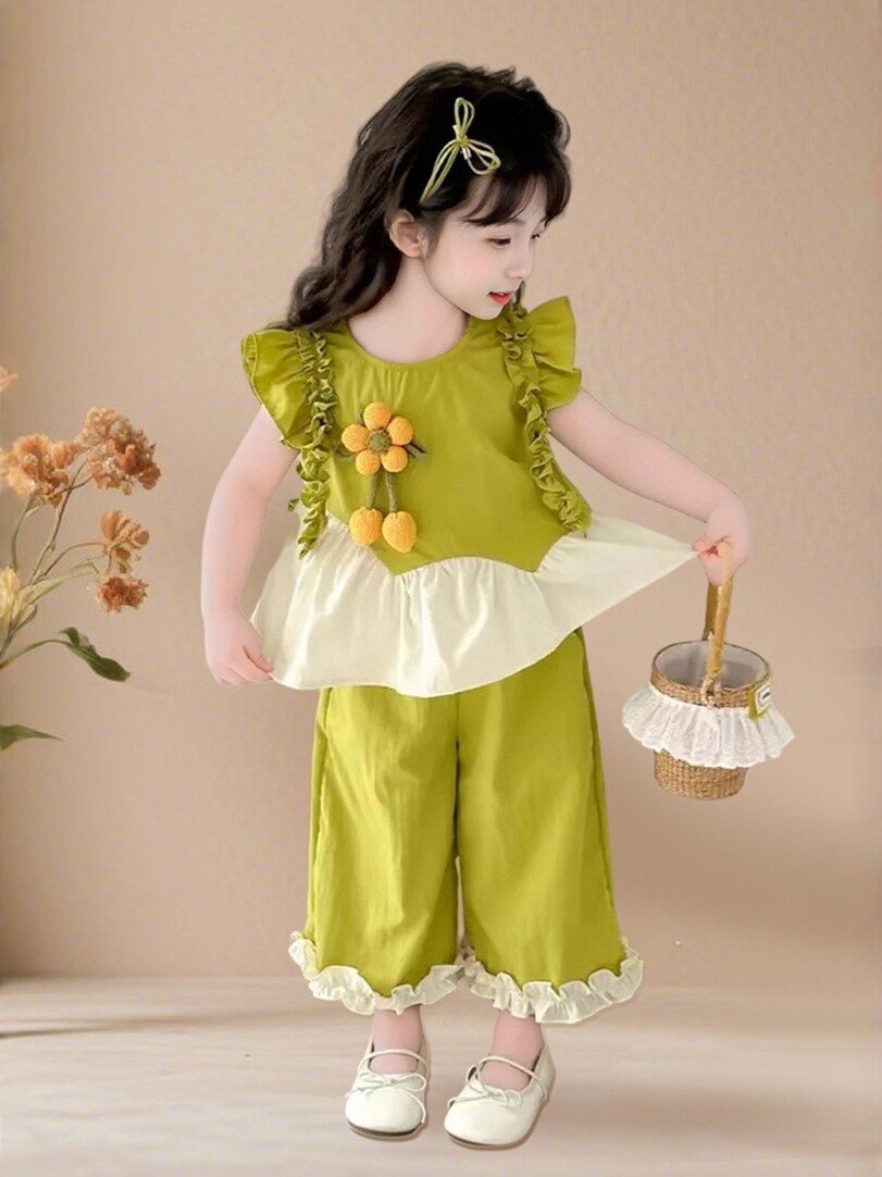 Stylish and Trendy Mori Girl Style Summer Korean Style Two-Piece Set