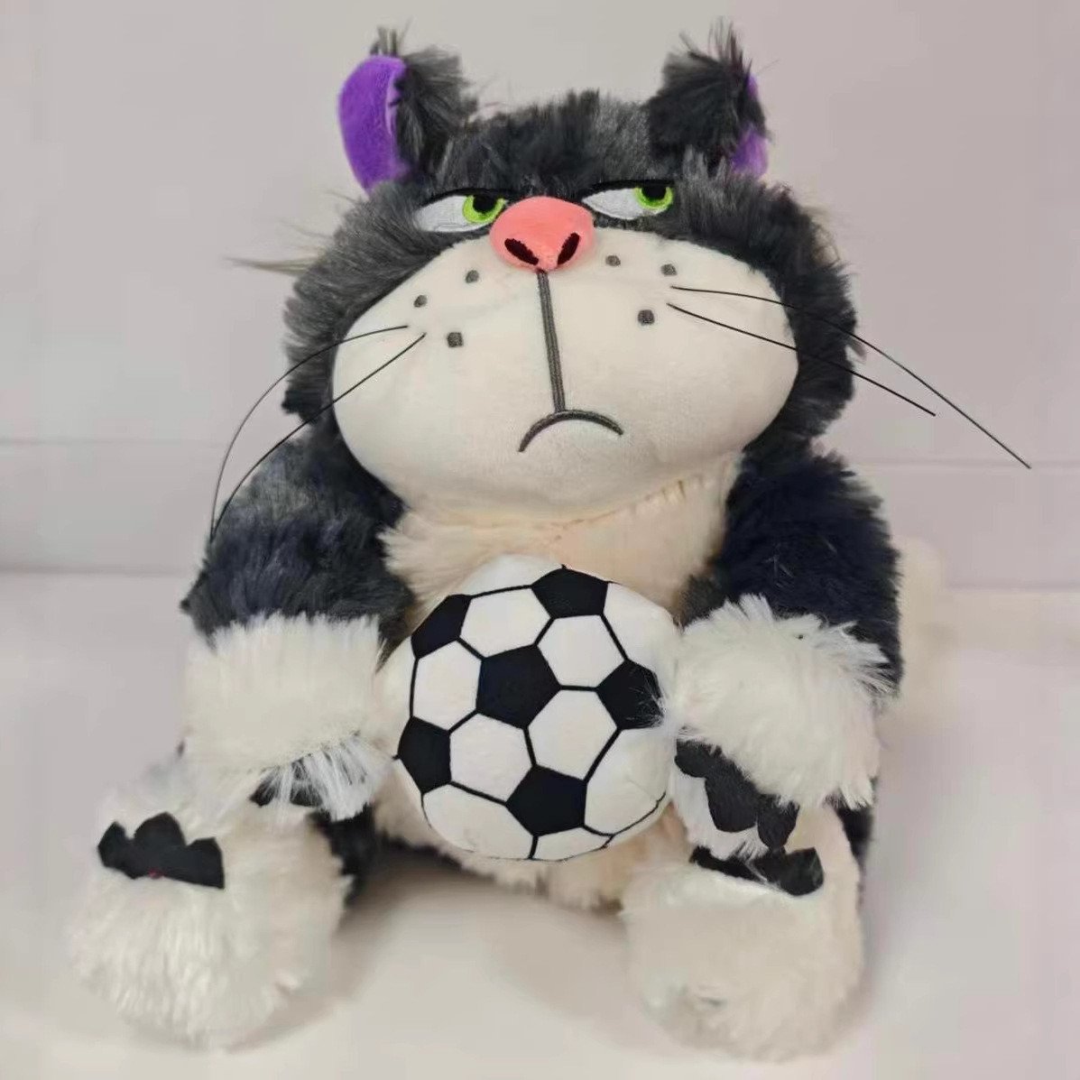 Popular Lucifer cat plush toy, slanted-eyes bad cat plush doll