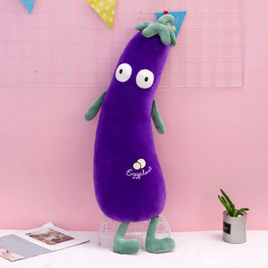 Eggplant pillow sleeping stuffed toy doll bed long pillow birthday gift