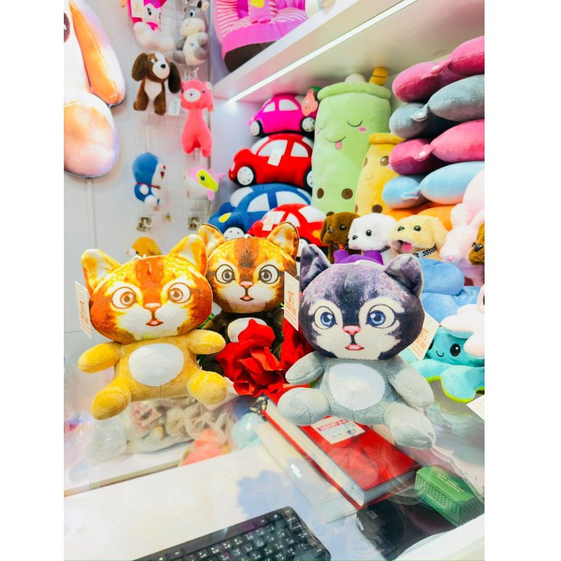 3D Cat Plush Toys Stuffed Animal Cat Dolls Toys Birthday Gifts