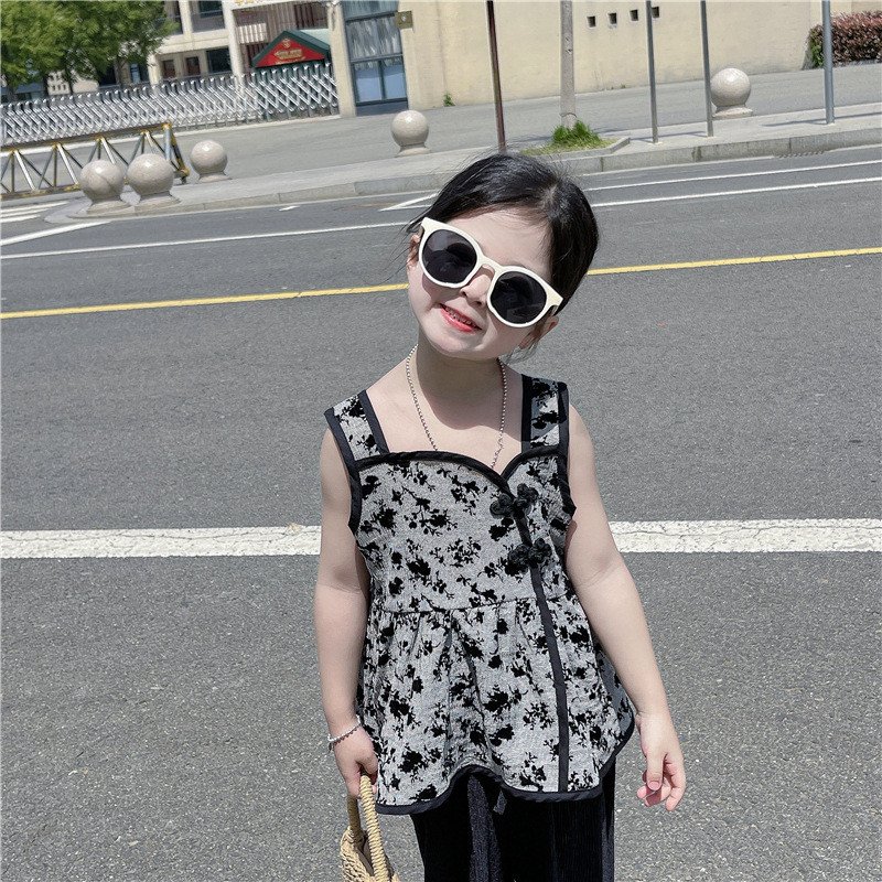 Girls New Style Two-Piece Summer Children's Chinese Style Set